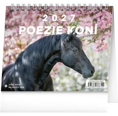 Image de NOTIQUE, calendrier de bureau "Poésie des chevaux", 2027, 16,5 x 13 cm