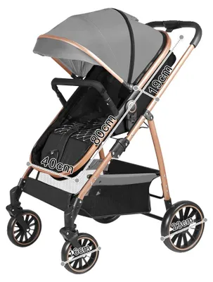 Produktbild von Tragbarer Babytrage, Kompakter Babytransport, Einfache Aufbewahrung, Dunkelgrau