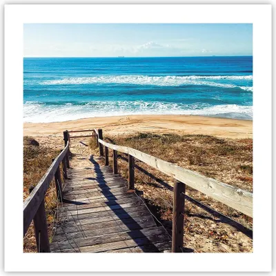 Produktbild von Poster - Poster ohne Rahmen - Meer Strand Eintritt - 50x50 cm - Wand Bild - Wanddeko - Wandbilder - Kunstposter - Wandposter - Bilder - Kunstdruck - Wanddekoration - Wandbild - P2XAC50x50-4359