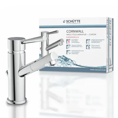 Waschtischarmatur Niederdruck, Einhebelmischer, Chrom