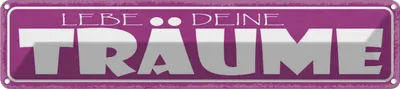 Produktbild von vianmo Blechschild 10x46 cm liebe deine Träume Dekoration