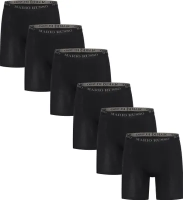 Image de Mario Russo 6-Pack long fit Boxers Noir - Grand XXL