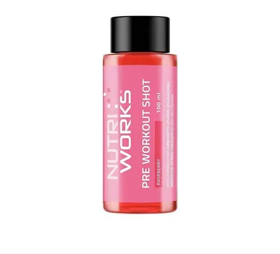 Produktbild von NutriWorks Pre-Workout Shot Himbeere, 100 ml