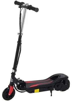 Image de HOMCOM - Trottinette électrique pliable, hauteur réglable de 82 à 93 cm, avec frein, vitesse maximale de 12 km/h, noire