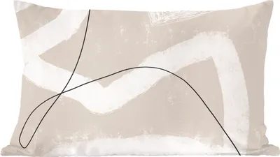 Produktbild von MuchoWow® Zierkissen Sofakissen Wohnzimmer Dekokissen 60x40 cm Linie - Abstrakt - Design - Kopfkissen - Polster mit Foto
