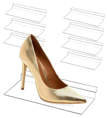 Produktbild von 8 Stück Transparentes Wandregal für Schuhgeschäfte aus Kunststoff zur Präsentation und Aufbewahrung