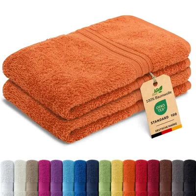 Produktbild von 2er-Set ARIZONA Handtuch-Serie von AR Line – 100% Baumwolle, 500 g/m², 2er-Set Gästetücher 30x50 cm, Farbe: Terra