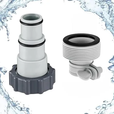 Immagine prodotto di Set di adattatori per tubi da piscina, da 32 a 38 mm, confezione da 2, per pompe filtranti e impianti a
