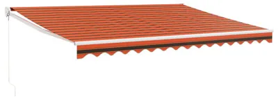 Obrázok produktu pre vidaXL markíza oranžová a hnedá 4x3 m látka a hliník