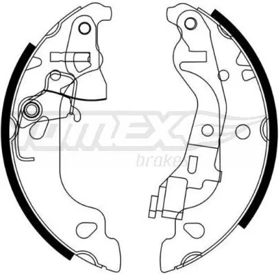 Produktbild von TOMEX brakes Bremsbackensatz Trommelbremse Hinten für FIAT PUNTO (188) 180mm TX 21-58