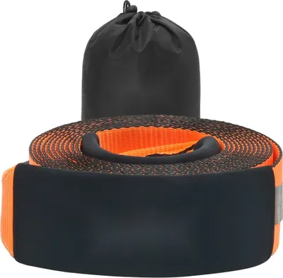 Immagine prodotto di Cinghia di traino 101,6 mm x 9,1 m - 21092 kg di carico di rottura - triplo anello di rinforzo - traino e recupero fuoristrada - estrema resistenza alle intemperie - coperture protettive e borsa di stoccaggio