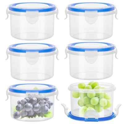 6er-Set kleine Kunststoffdosen 300 ml, luftdicht, BPA-frei