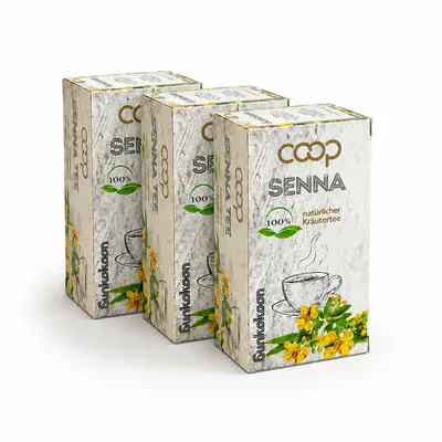 Produktbild von Sennablätterntee - Abführmittel, Detox, Gewichtsverlust, 3x20 Teebeutel, Senna Tee, 100% Natural