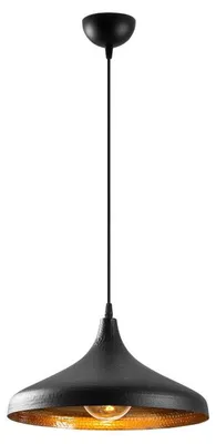 Image de Suspension Luminaire en métal noir Ø36 cm hauteur 118 cm E27 40 W IP20 réglable Industriel