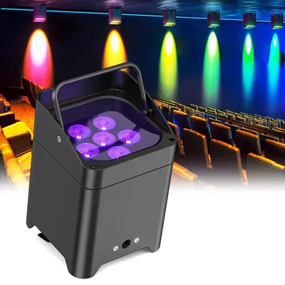 Produktbild von 2 Stück LED-Par-Leuchten – RGBWA+UV-Bühnenbeleuchtung – DJ-Beleuchtung – Partybeleuchtung – Discobeleuchtung