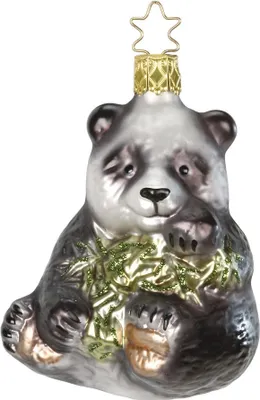 Produktbild von Paul Panda 9 cm - Inge-Glas 10028S014 Tiere aus aller Welt - Christbaumschmuck Glas mundgeblasen Deko Baumschmuck Strauc