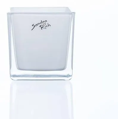 Produktbild von 6er Set Teelichtgläser Windlichter WHITE CUBE H. 8cm 8x8cm Glas weiß Sandra Rich