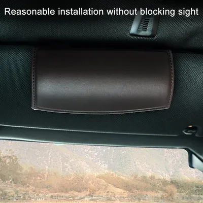 Obrázok produktu pre Držiak na slnečné okuliare do auta, slnečná clona, auto, okuliare, organizér, box, príslušenstvo do auta, puzdro na okuliare, ženy, muži, čierna farba, univerzálna veľkosť