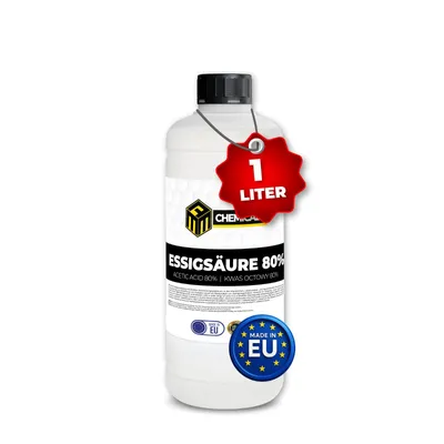 Produktbild von MRM CHEMICALS Essigsäure 80 % – 1 × 1 L Essigessenz in Lebensmittelqualität