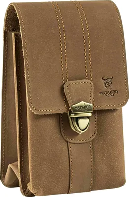 Produktbild von MATADOR Leder Hüfttasche MALAGA XXL Smartphone 7.5 Zoll Hell Braun