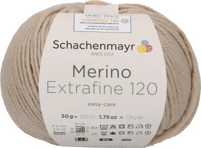 Immagine prodotto di Schachenmayr Merino Extrafine 120, 50g filati per maglia a mano Sahara