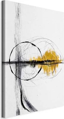 Produktbild von Vlies Leinwandbild - Golden Sunrise (1 Part) Vertical 40x60 cm Abstrakt n-A-1183-b-a