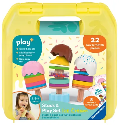 Produktbild von Play+ Steck- und Spiel-Set: Mix dein Eis - ab 1,5 Jahre