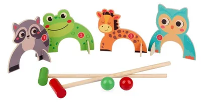 Produktbild von Eddy Toys Krocket Spiel Tier 8 Stück