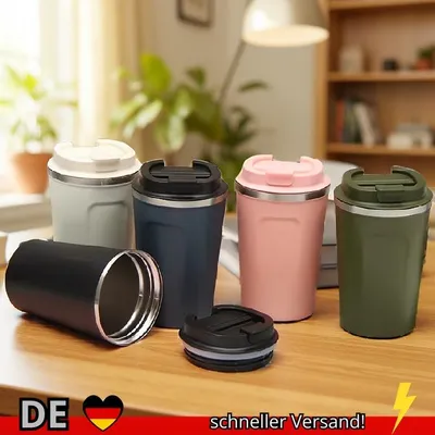 Produktbild von 380 510ML Reise Edelstahl Kaffee Tasse Thermische Becher Auslaufsicher