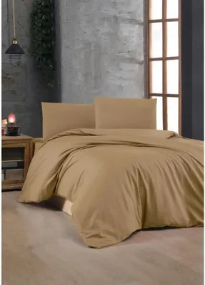 Produktbild von L'Essentiel Linge de Maison, Light Brown, Ranforce King-Size-Bettbezug-Set (FR), Hellbraun, 100 % BAUMWOLLE RANFORCE, 240 x 220 cm
