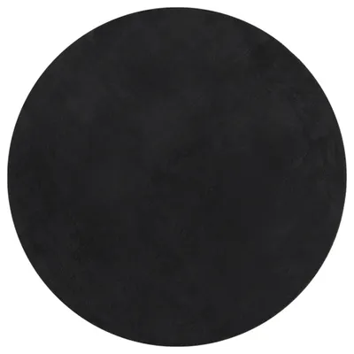 Produktbild von vidaXL Teppich HUARTE Kurzflor Weich und Waschbar Schwarz Ø 120 cm