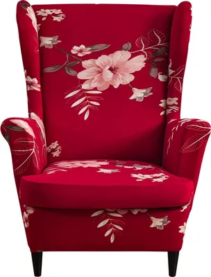 Obrázek produktu pro Topchances 2 Piece Wing Chair Cover, kryty židlí Wing Chair Slipcovers Cover Kryty židlí Elastický stretch kryt židle s područkou High Back, červený