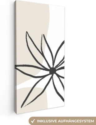 Zdjęcie produktu dla MuchoWow® - Obraz na płótnie - Kwiaty - Minimalizm - Pastel, fototapeta, dekoracja ścienna, obrazy do salonu, 40x80cm
