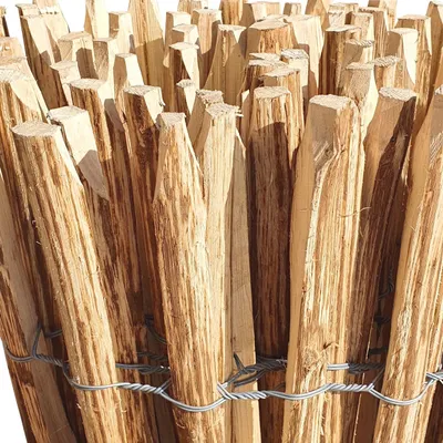 Produktbild von Staketenzaun Haselnuss - Naturbelassene Holzzäune von Nature-Lounge 100 cm 500 7-9 cm