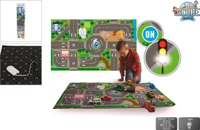 Produktbild von KidsGlobe hrací koberec svítící LED semafory se semafory dětský koberec 120x72cm