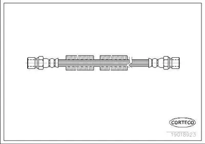 Produktbild von CORTECO 19018923 Bremsschlauch Vorne für VW LT 28-35 I Kastenwagen (281-363) LT 28-35 I Bus (281-363) LT 28-35 I Pritsche / Fahrgestell (281-363)