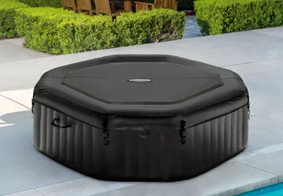 Zdjęcie produktu dla Intex PureSpa Jet & Bubble Deluxe, 795 l, 4 os., Ośmioboczny, Bąbelkowy / strumieniowy masaż, PCW, Czarny