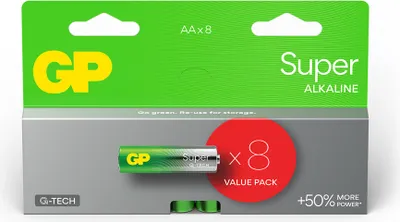 Produktbild von 4+4 GP Super Alkaline 1,5V AA Mignon LR06 Rel.  03015ADHETA-B8