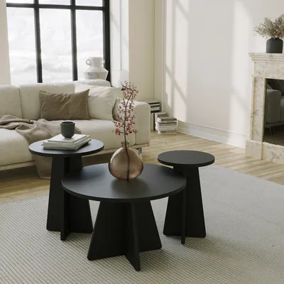 Produktbild von Skye Decor, Mushroom 3 - Black, Couchtische, Schwarz, 60 x 40 x 60 cm