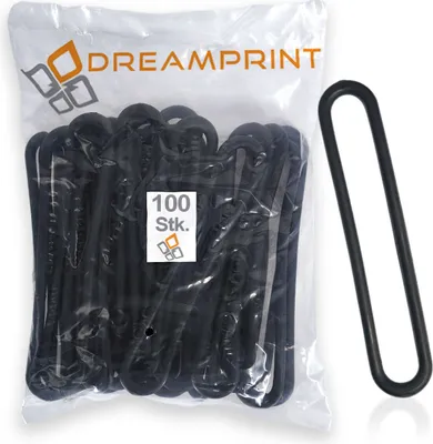 Produktbild von Dreamprint Gummispannringe (100 Stück, 400mm, Ø8mm) – Spanngummi, Spannring, Planenspanner