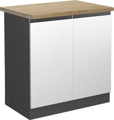 Obrázek produktu pro Skříňka pod dřez Vicco R-Line Bílá 80 cm , PD Dub, Model 46286