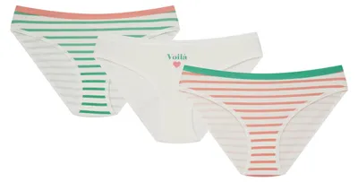 Immagine prodotto di Slip da donna, modello classico, comodi, multicolore, confezione da 3, taglia S