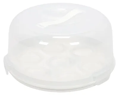 Obrázek produktu pro Přenosný box na dort nebo muffiny, Ø 25 x 14 cm, bílý