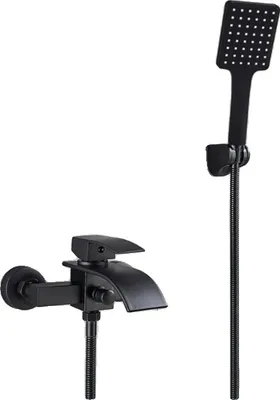 Immagine prodotto di Miscelatore da bagno, design contemporaneo, struttura in ottone resistente, nero opaco C