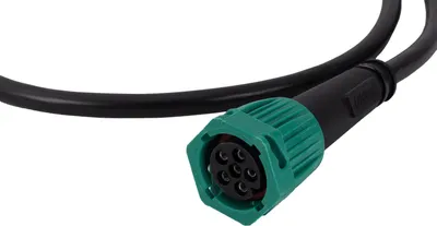 Produktbild von FRISTOM 6-PIN rechter Bajonettstecker für Anhänger, grün, mit 1 m Kabel