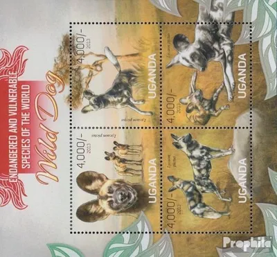 Produktbild von Briefmarken Uganda 2013 Mi 3050-3053 Kleinbogen (kompl.Ausg.) postfrisch Afrikanischer Windhund