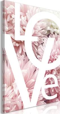 Produktbild von Italienischer Leinwand Leinwandbild - Love - Letters (1 Part) Vertical 40x60 cm Text m-C-0405-b-a