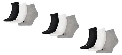 Obrázok produktu pre Puma Quarter Socken, balenie 9 párov, viacfarebné: veľkosť 43-46. Veľkosť: 43-46