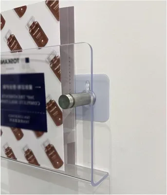 Productafbeelding van Tijdschriftenrek Acryl - Documentenhouder Wandrek - Wanddecoratie Display - Stevig 4mm Acryl - 90 cm - Transparant