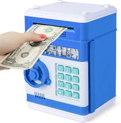 Immagine prodotto di Cassa elettronica per bambini Mini bancomat con password (blu)